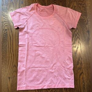 Pink Lululemon Swiftly Tech Tee Waist Length